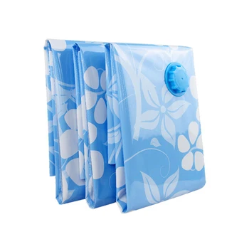 

5pcs Home Practical Durable Clothes Blanket Compressed Vacuum Reusable Quilt With Hand Pump Organizer Protective Storage Bag