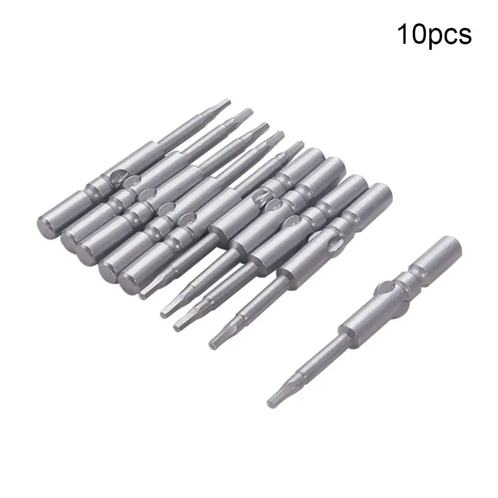 Utoolmart 10 шт. набор магнитных отверток с шестигранной головкой S2 сталь H1.5 H2 H2.5 отвертка бит Круглый хвостовик 60 мм для электроинструментов - Цвет: H2 Shank Dia 6mm