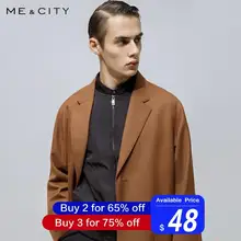 Me& City, мужской повседневный длинный Тренч для мужчин, однотонный модный Тренч, мужское пальто, простые деловые повседневные куртки, мужские топы