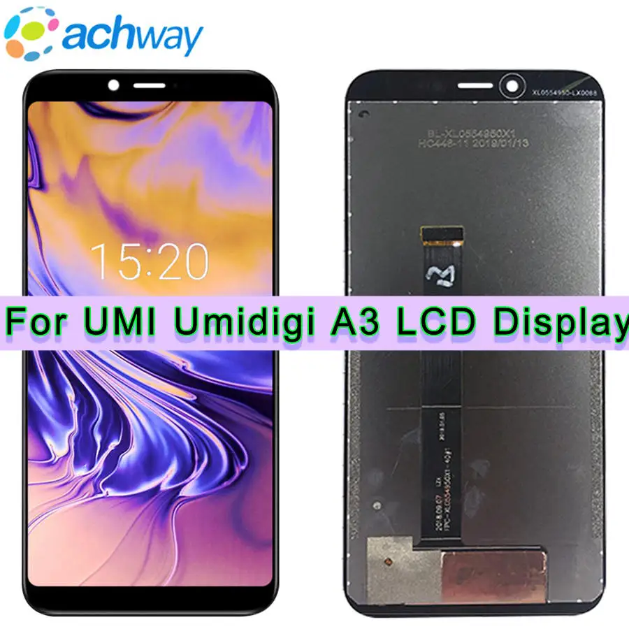 Оригинальный ЖК дисплей 5 дюйма для UMI Umidigi A3 детали ремонта экран|Экраны