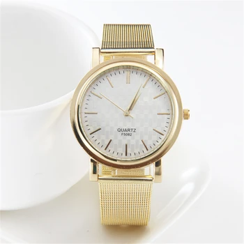 

Fashion Simple Luxury Reloj Mujer New Gold Classic Womens Quartz Stainless Steel Wrist Watch Lady style Round Scale Clock XB40