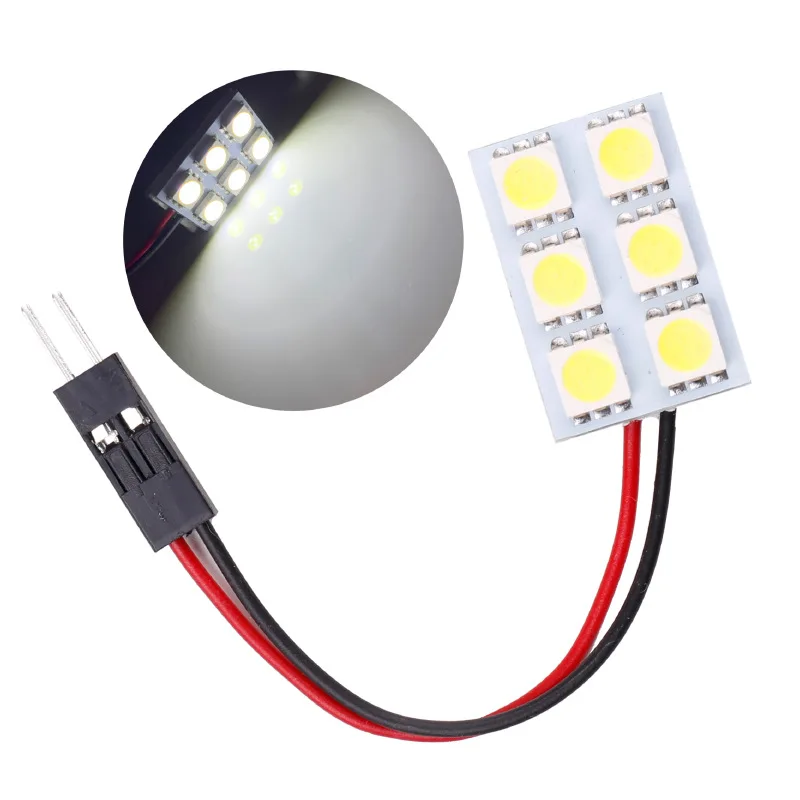 Автомобильный 6led панель чтение светильник 5050 12В высокий светильник потолочный светильник крыши светильник отсек светильник Интерьер светильник для автоматическое изменение светильник