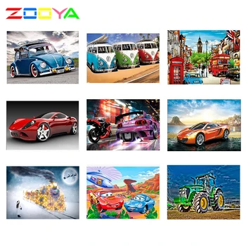

5D Diamond Embroidery Cartoon Anime Child Car Diamond Painting Full Round Drill Pasted Cross Stitch Home Decoration Gift Jq528