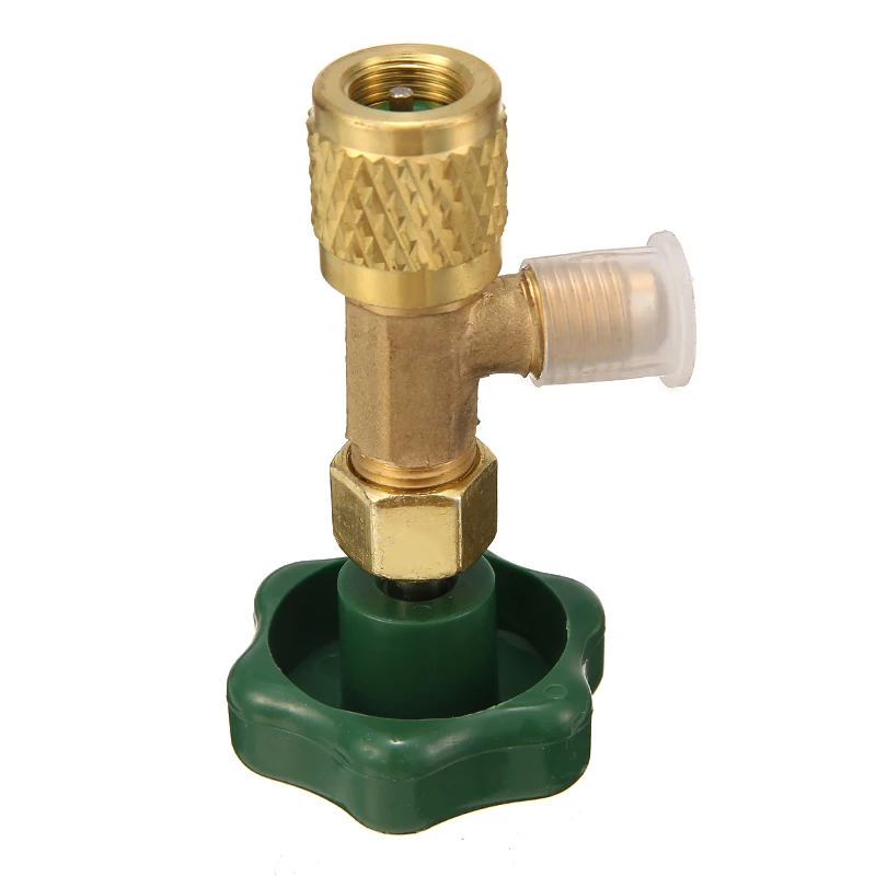 For R12 R22 Gas Refrigerant 1pc Dispensing Valve Bottle Opener Durable Refrigerant Bottle Can Tap 1/4 SAE Thread Adapter Mayitr