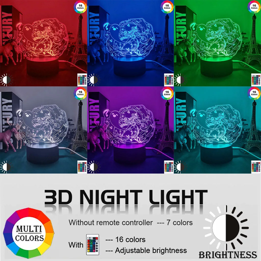 3d Led ߰   Genshin Impact Hu Tao ũ Led  