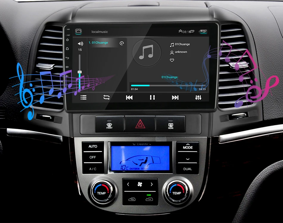 Excellent Jansite Android car radio for Hyundai Santa Fe 2006 2007 2008 2009 2010 2011 2012 Multimedia player 4G WIFI Mirror link FM AM 15