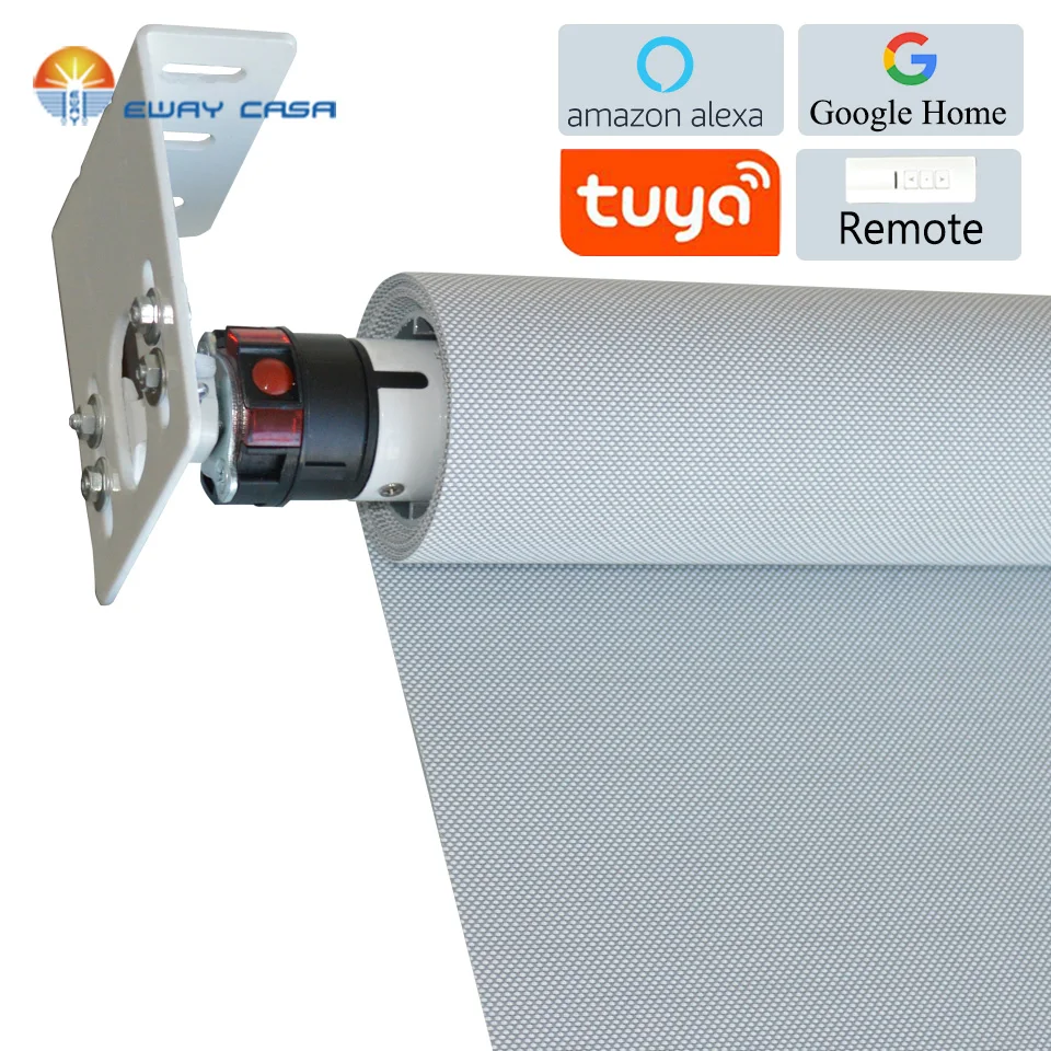 EWAY CASA Alexa Control TUYA controlled Roller Blinds Electric blackout Blinds Sunscreen roller