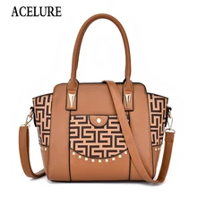 ACELURE уникальный дизайн модные ретро сумки на плечо для женщин большой емкости Женские сумки высокого качества PU женские сумки-мессенджеры
