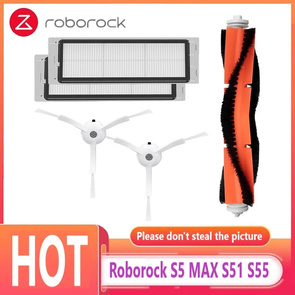 Untuk Xiaomi 1 S MI Robot Vakum 2 Roborock S50 S51 S5 S6 HEPA Filter  Samping Sikat Bagian Utama Aksesori Penyedot Debu - AliExpress Peralatan  rumah