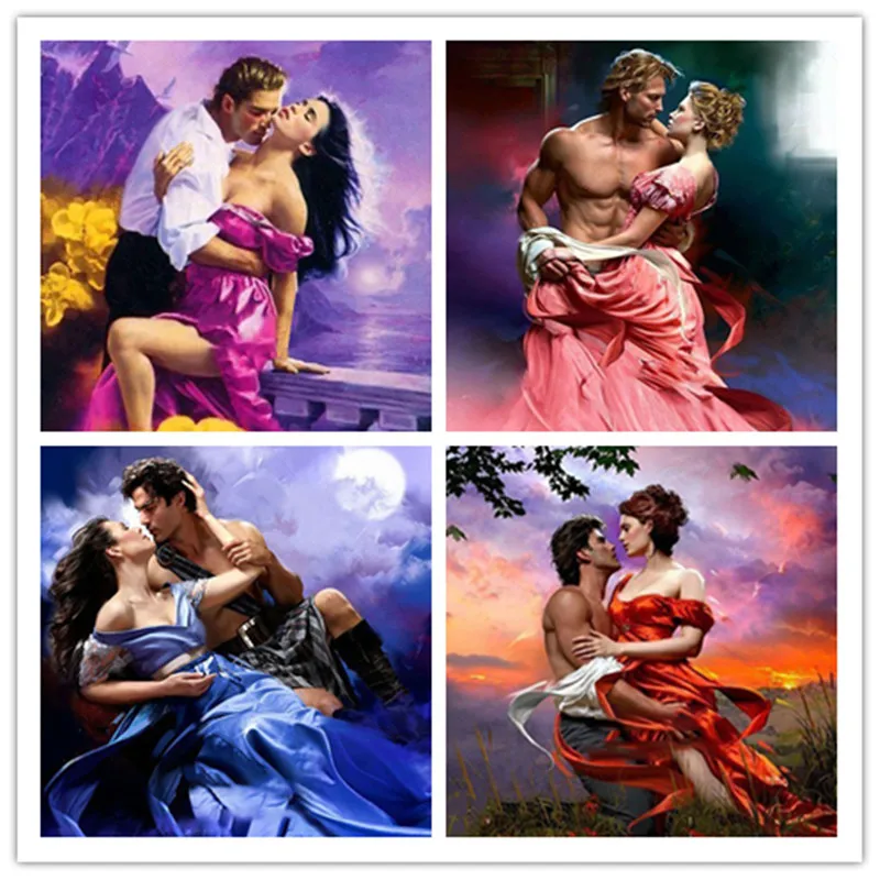 

Diamond Painting character Couple Diamond Embroidery Love Scenery Picture Diamond Cross stitch Full drilling Holiday gift