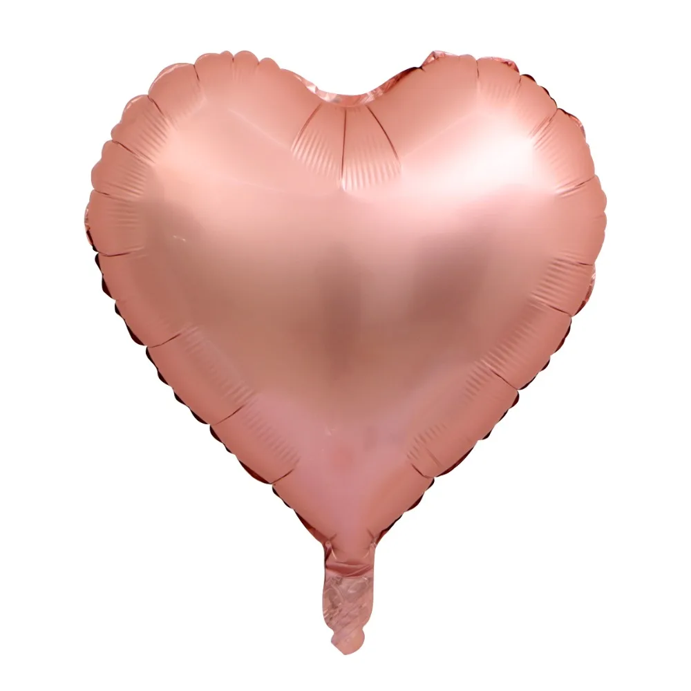 50 шт./лот 18-дюймовые металлическая хромированная Фольга воздушный шар в виде сердца, Круглый матовый гелиевые шарики для День рождения Свадебные вечерние Декор