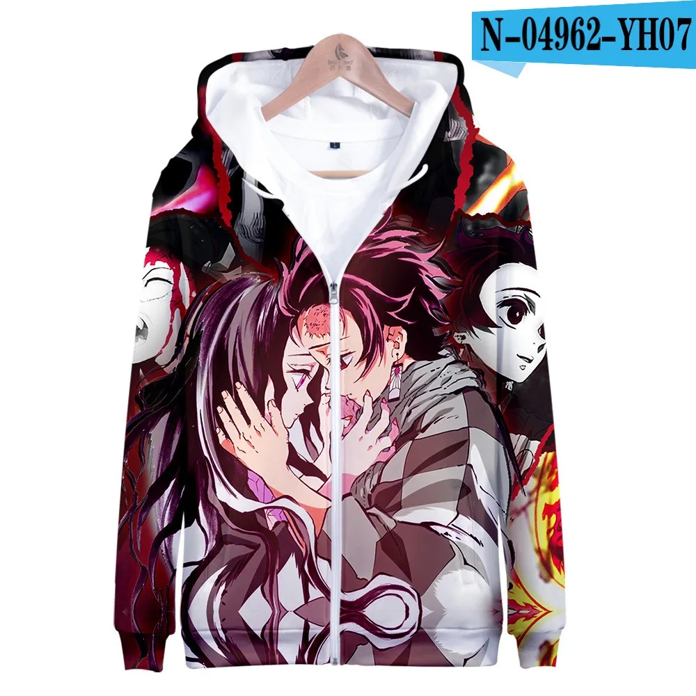 Белый Куртки; пальто; Demon Slayer: Kimetsu No Yaiba; толстовка; Kamado Tanjirou Kamado Nezuko Sabito Iguro Obanai; толстовки с капюшоном для косплея - Цвет: Белый