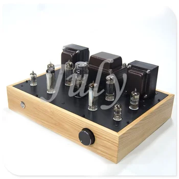 

6BQ7 push 6BQ5 6P14 EL84 single-ended tube amplifier, tube power amplifier finished machine, with 6E2 cat eye level indicator