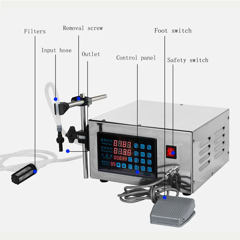 Машина для наполнения жидкостей с ЧПУ Коммерческая автоматическая машина для наполнения