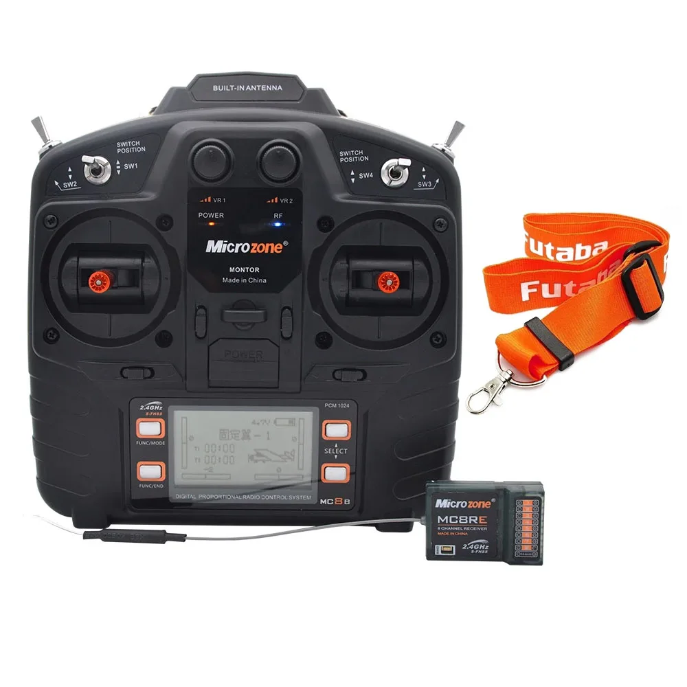 $44.62 Microzone MC8B 24G 8CH Remote Control Transmitter MC8RE 8CH Receiver radio system for RC aircraf