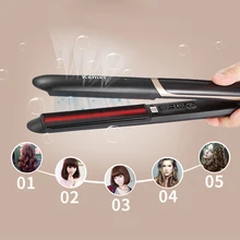 Профессиональный Выпрямитель для волос, Плойка для волос, утюжок для волос, отрицательные ионы, инфракрасный выпрямитель для волос, щипцы для завивки, гофрированный светодиодный дисплей