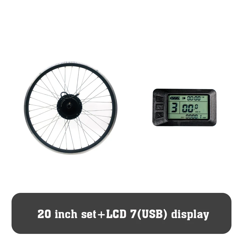 36 В 350 Вт задняя Шестерня колеса Ступицы двигателя 20 26 28 дюймов LCD3 LCD8 дисплей электрический велосипед E велосипед конверсионный комплект с батареей стойки - Цвет: 20inch LCD7U