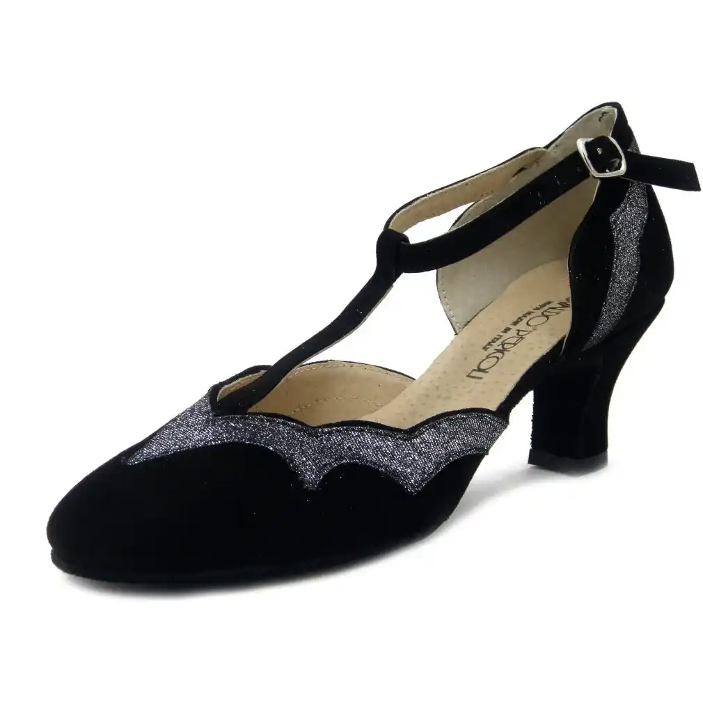 sapato prata salto medio