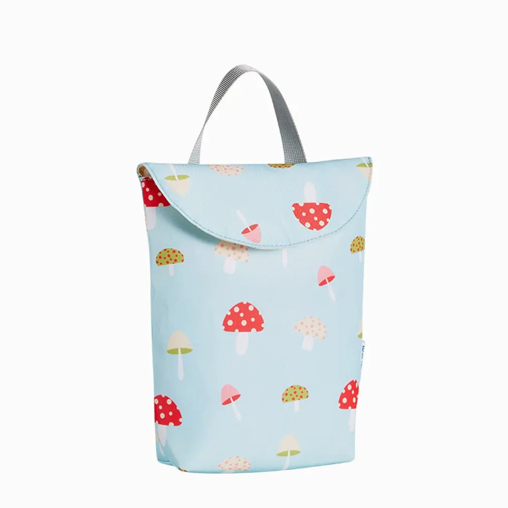 Многофункциональный органайзер для детских подгузников многоразовый Водонепроницаемый модный принт влажная сухая сумка Мумия сумка для хранения дорожная сумка для подгузников - Цвет: Серый