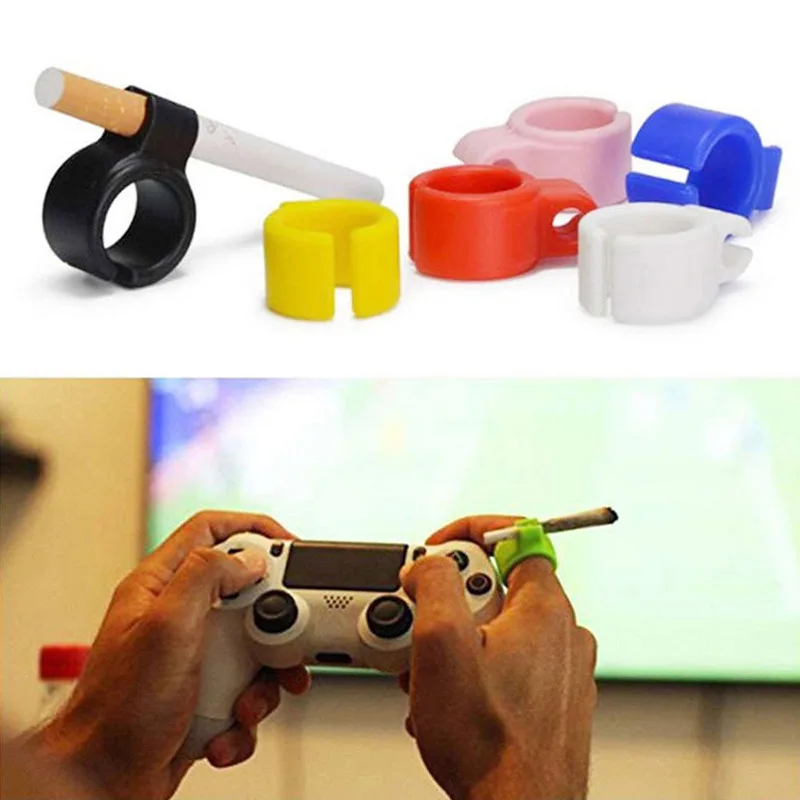 Cigarette-Holder Finger-Ring Smoker Smoking-Accessories Silicone Hand-Rack for Game-Player