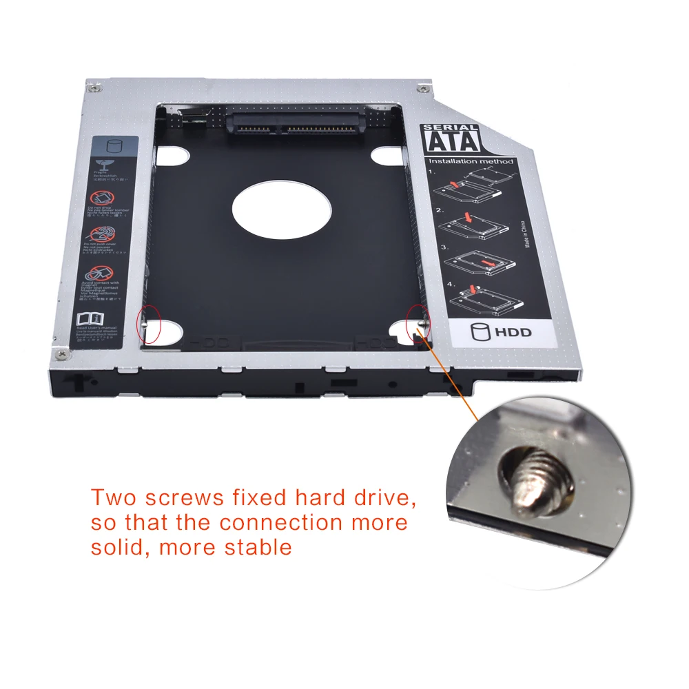 Универсальный алюминиевый корпус Tishric с панелью 9 5 мм SATA 3 0 HDD Caddy светодиодный