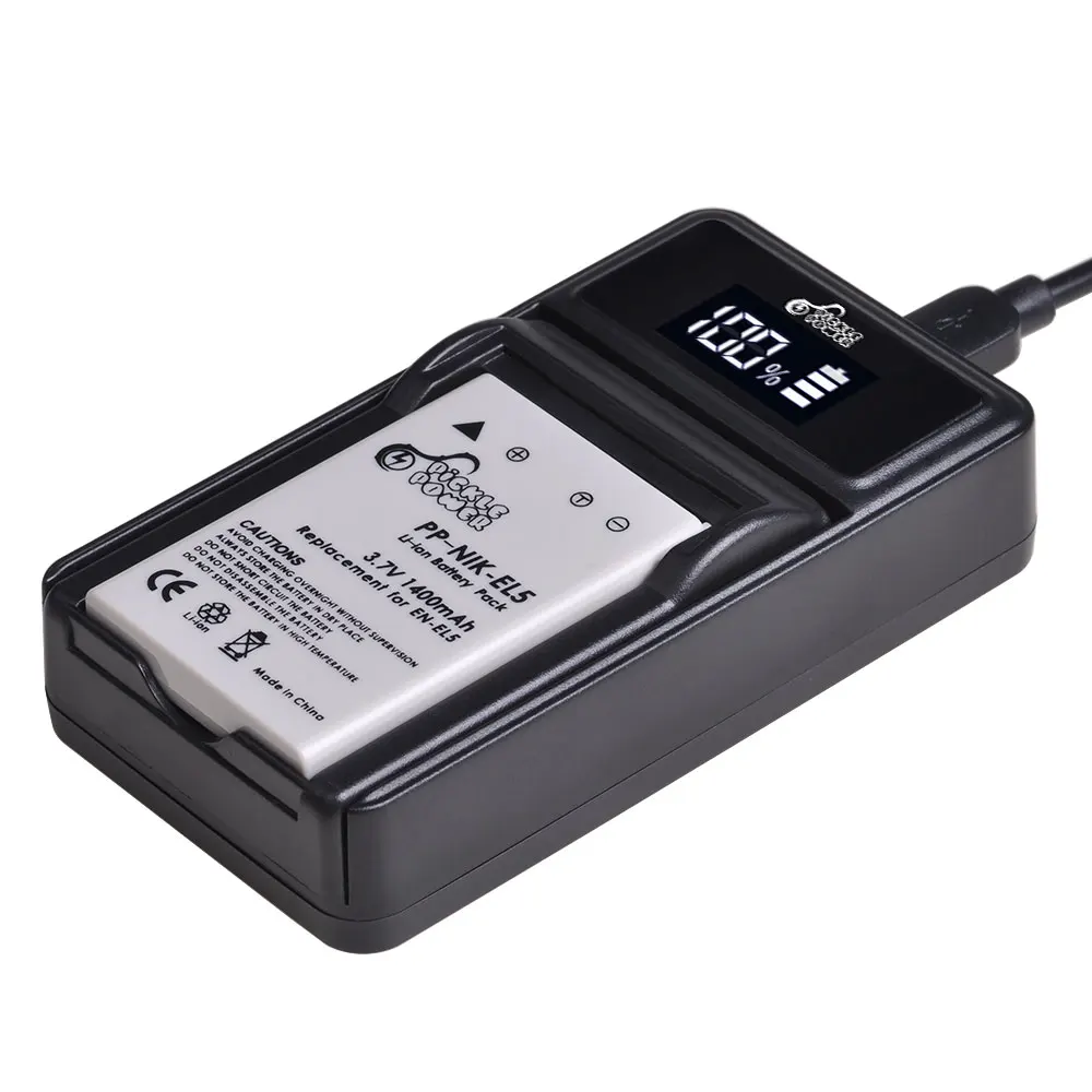 En-El5 El5 Enel5 Batteria + Caricatore Usb Led Per Nikon Coolpix P530 P520 P510 P100 P500 P5000 P5100 P6000 3700 4200 Fotocamera