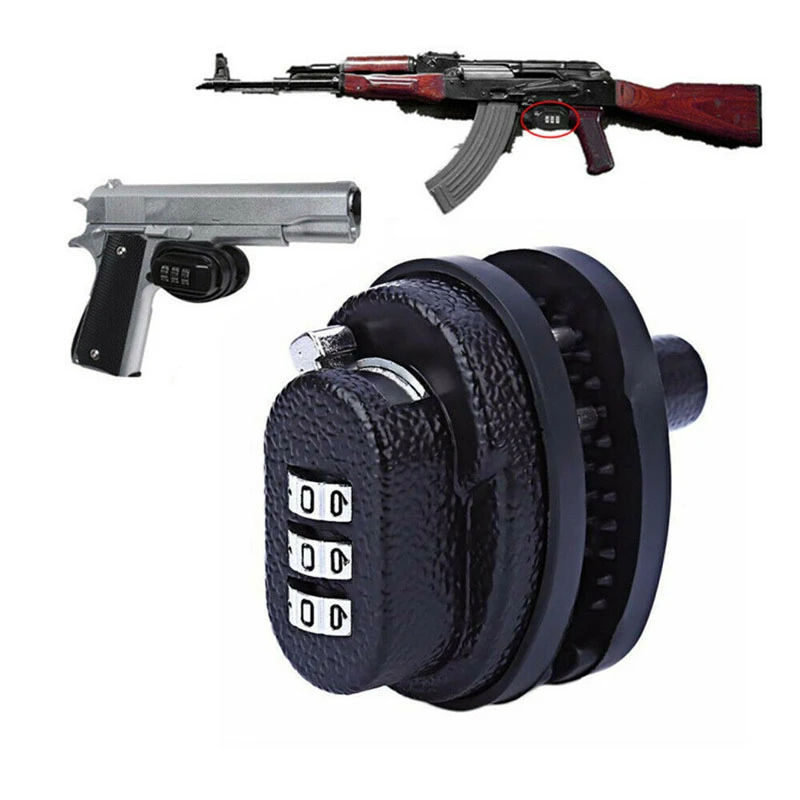 

Gun Trigger Lock Univeral Zinc Alloy Trigger Password Pistol Rifle Key Protecting Safety Gun Lock Hunting Gun Accessories Parts