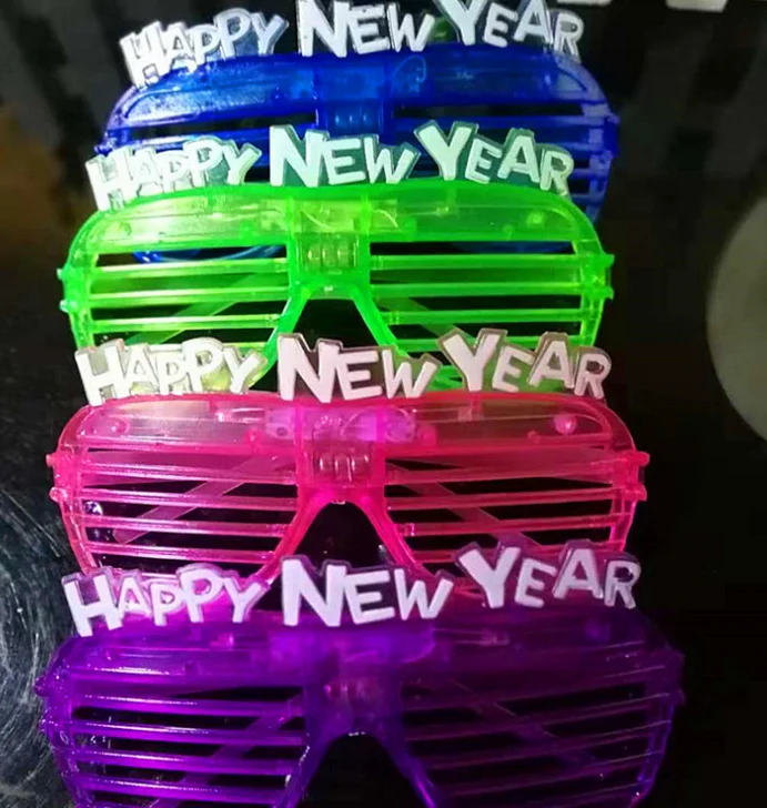 1PCS Random Color Мигающие светодиодные очки светящаяся Подарочная светящаяся головная повязка новогодние вечерние декоративные принадлежности очки аксессуары для волос - Цвет: 1PCS Random Color