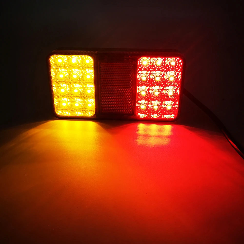 1Pcs 12V 24V 24 LED Trailer Truck Rear Lights Brake Stop Tail Turn Indicator Lamps For Car Trailers Trucks Utes Boats | Автомобили и