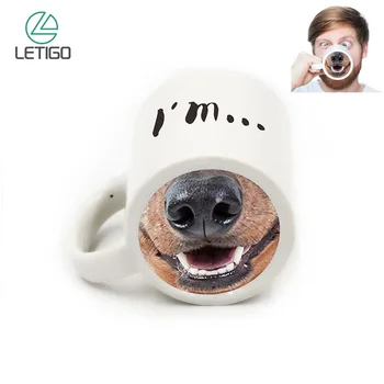 

Funny Dog Nose Ceramic Coffee Mug Novelty Animal Cute Nose Beer Tea Milk Cup Mug With Handle Home Water Cup Surprise Gift