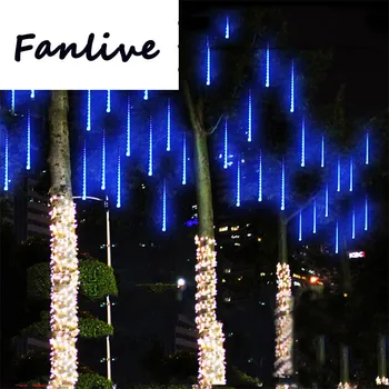 

10pcs Multi-color 30cm Meteor Shower Rain Tubes Ac100-240v Led Christmas Lights Wedding Party Garden Xmas String Light Zyd0012