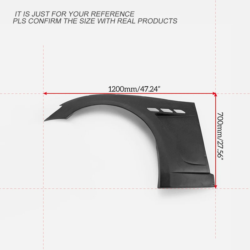Car-styling LB Style Fiberglass Front Fender 4pcs FRP Fiber Glass Wheel Arch Flare Drift Kit Trim For Maserati Gran Turismo