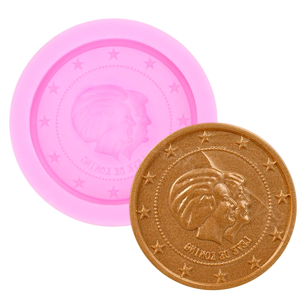 DIY Sugarcraft Chocolate Candy Mold Cake Decorating Tool Round Coin Silicone Fondant Molds Cookie Baking Moulds | Дом и сад