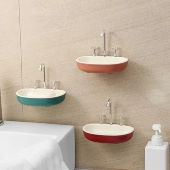

ABS Eco-friendly Draining Soap Dish 1Pcs Bathroom Products 3Colors Portable Faucet Shape Double Layer Soap Box