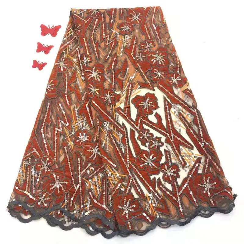 

Colorful Velvet Lace Fabric Nigerian Mesh Net Lace Fabrics Best Quality African Lace Fabric for Women Wedding Party