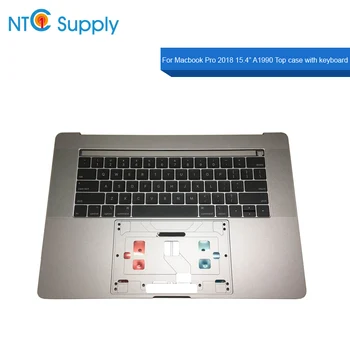 

Laptop New A1990 Topcase with keyboard Space Grey Silver US UK For Macbook Pro 2018 15.4" A1990 Top case cover with keyboard