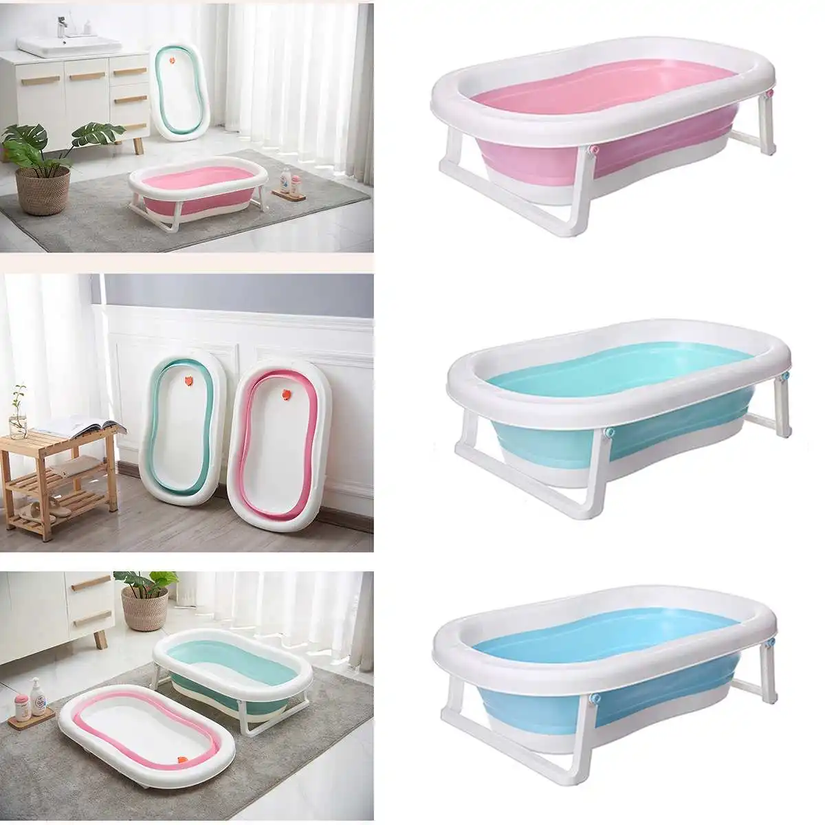

Hot Newborn Baby Folding Bath Tub Baby Swim Tubs Bath Body Washing Portable Foldable Children Eco-friendly Non-Slip Safe Kid Bat