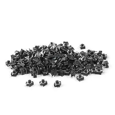 

200 Pcs PCB Mounted Momentary 3-pin Tact Pushbutton Switch 4.5x4.5x4.3mm