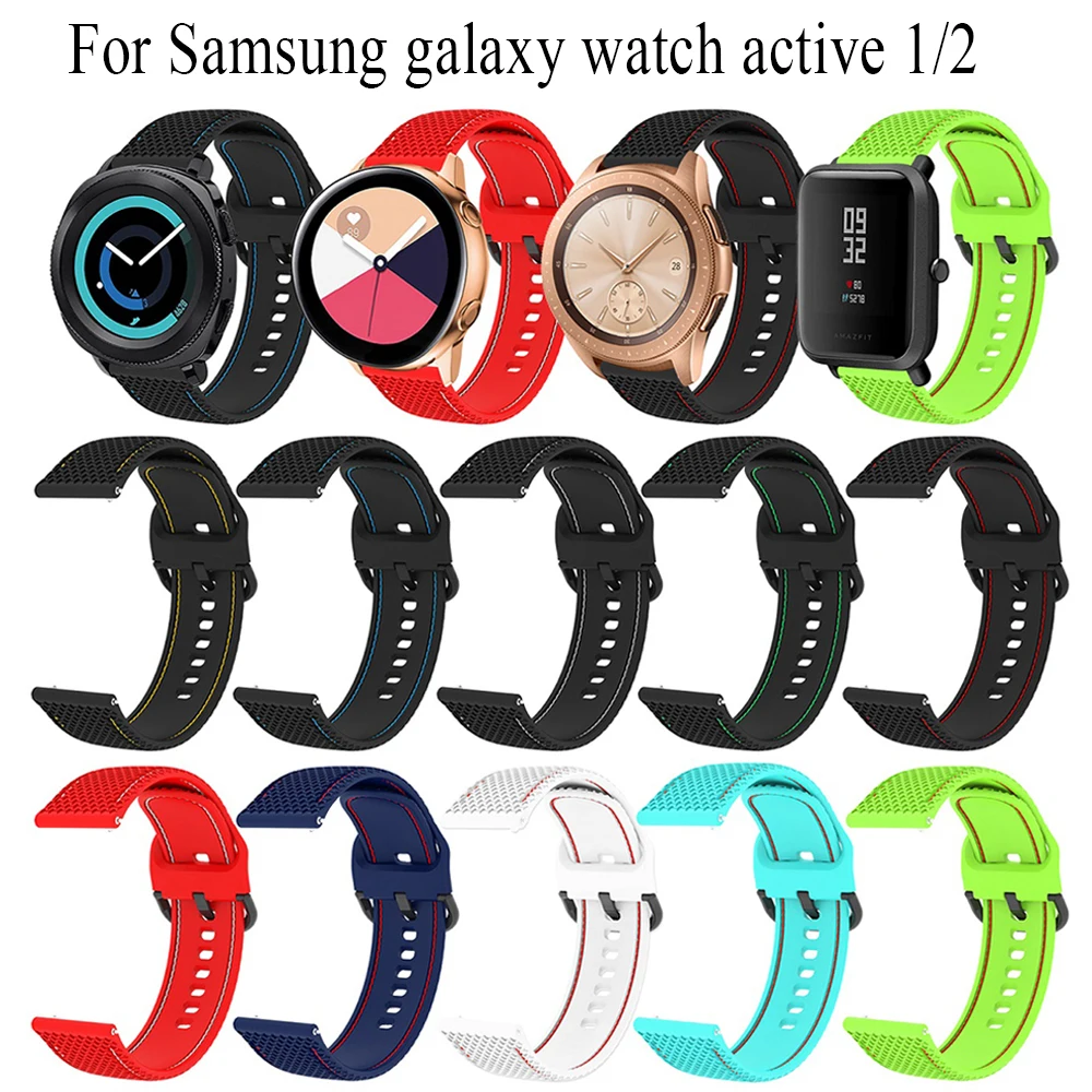 Cinturino In Silicone Originale 20Mm Per Samsung Galaxy Watch Active 2 40 44Mm Smart Wristband Per Huami Amazfit Gts 2 Mini Gts 2E