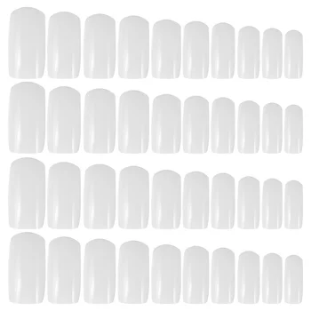

600 Pcs Nail Tips Clear Durable Manicure Supplies Nail Sticker Fake Nails Nail Patch for Nail Salons Ladies DIY Nail Art Girls