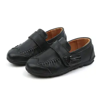

Genuine Leather Kids Shoes For Boys Black Dress Children Loafers Big Child Peas Shoes Student School Style Kids Moccasins Rubber