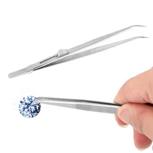 Нержавеющая сталь для ювелирных изделий электронные антистатические Изогнутый наконечник Скользящий замок Регулируемый Пинцет промышленные пинцеты Presicion