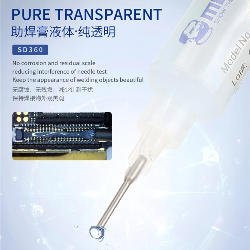 Paste 100% Original MECHANIC SD360 BGA PCB No-Clean Solder Paste Welding Advanced Oil Flux Grease 10cc Soldering Repair Paste stainless steel mig wire