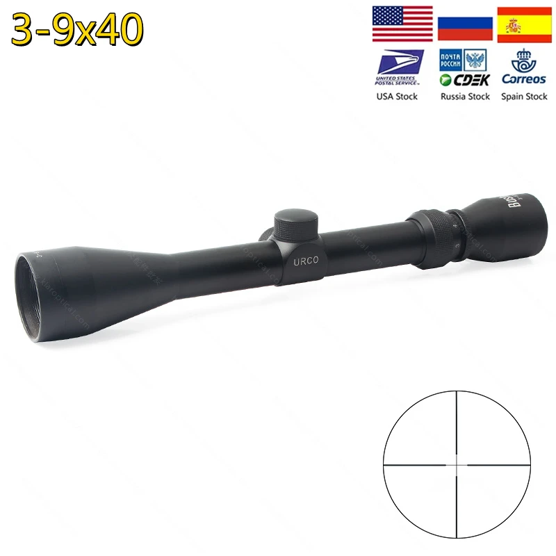 Optical sight Tactical 3-9x40 Scope Mil Dot Riflescopes Optic Sight Hunting Scopes for Airsoft Gun With Mount scope | Спорт и