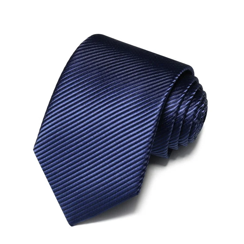 Высокое качество 2020 дизайнер Новая мода синий черный Саржа 8 см галстуки для