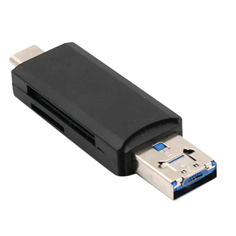 Type C Micro USB 3 в 1 OTG кардридер универсальный высокоскоростной TF/SD карта адаптер для Android телефон PC ноутбук удлинитель адаптер