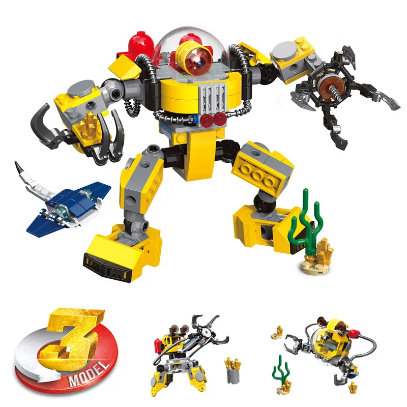 Najtaniej Creator 3w1 podwodny Robot żuraw zestaw klocków budowlanych cegły miasto klasyczny model dla dzieci zabawki dla dzieci prezent