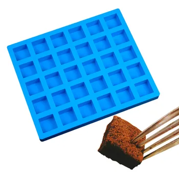 

Square Silicone Ice Cream Tools Bake Mold Cube Trays Molds Fondant Chocolate Mould Cake Decor Mold Tools
