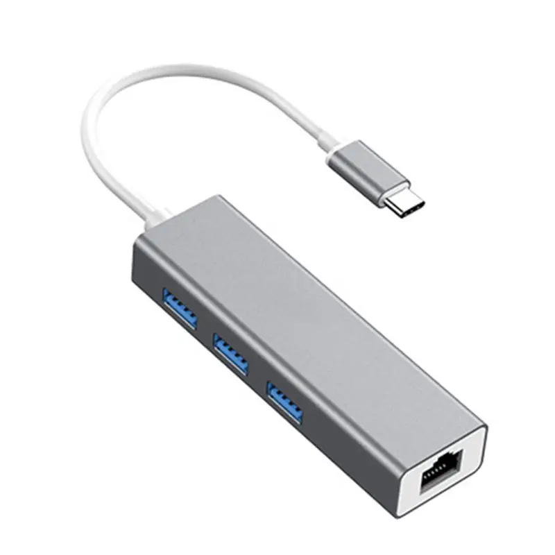 Тип C к USB 3,0 концентратор RJ45 Ethernet Lan Сетевой адаптер для MacBook Pro ноутбуков D08A