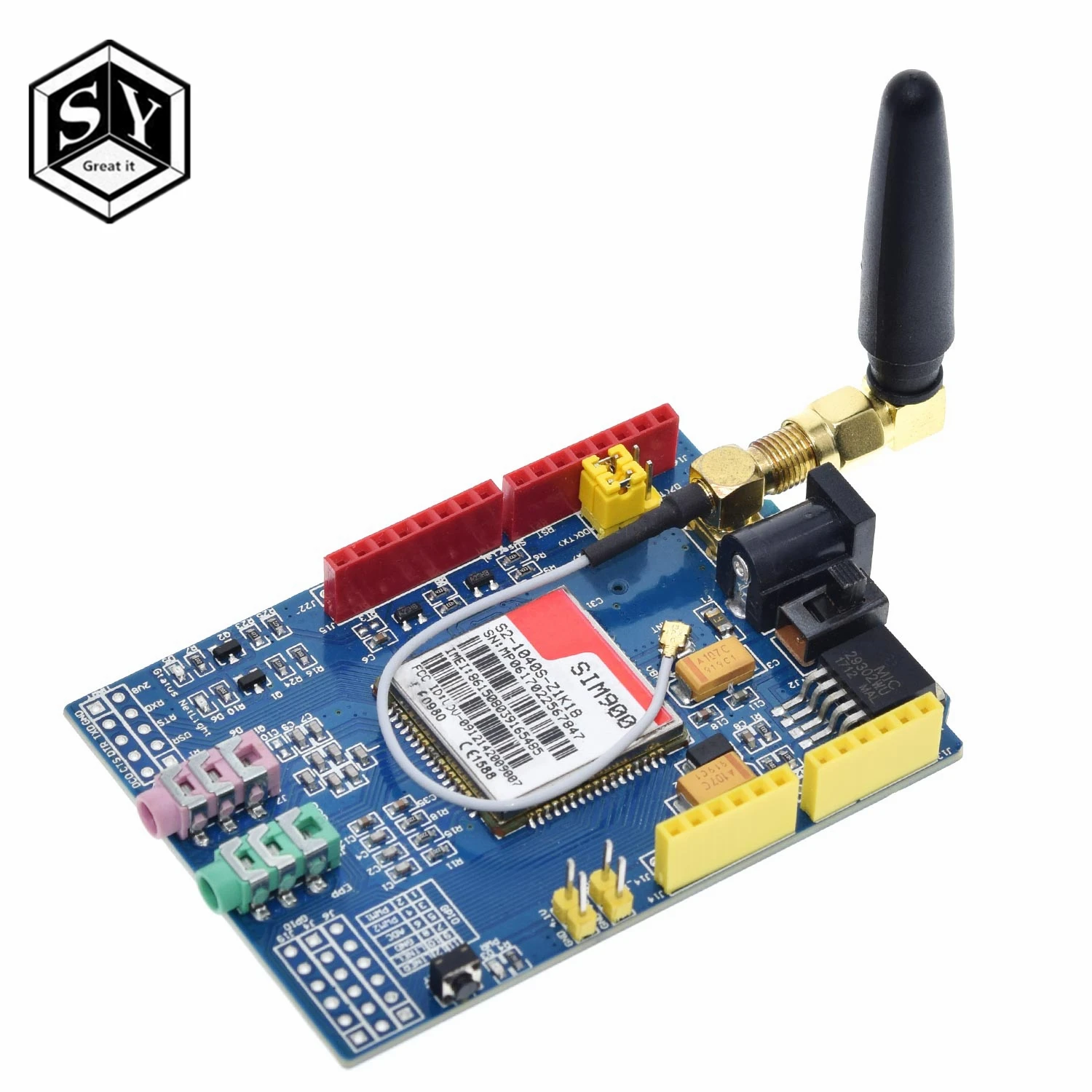 Здорово SIM900 850/900/1800/1900 МГц GPRS/GSM модуль макетной платы комплект для Arduino